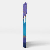 ブルーパープルアルコールアートガーリー金ゴールド iPhoneケース (右側面)