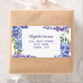 ブルーパープルウィステリアフローラ差出人住所 ラベル (インサイチュ)