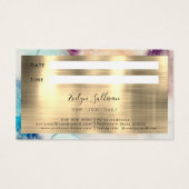 ブルーパープルウォーターカラーアポイントメントカード (裏面)