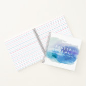 ブルーパープルウォーターカラークリスチャン祈りの言葉ジャーナル  ノートブック (内部)