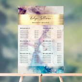 ブルーパープルウォーターカラーゴールドフォイル価格リスト アクリルサイン (ニュートラル)