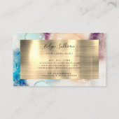 ブルーパープルウォーター色ロイヤリティカード 名刺 (裏面)