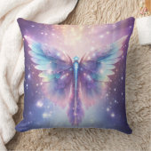 ブルーパープルエンジェルウィングスデザイン クッション (ブランケット)