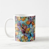 ブルーパープルオレンジ蝶 コーヒーマグカップ (左)