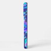 ブルーパープルカラフル抽象芸術大理石テクスチャリキュイ iPhoneケース (左側面)