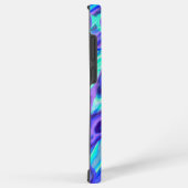 ブルーパープルカラフル抽象芸術大理石テクスチャリキュイ SAMSUNG GALAXYケース (右側面)