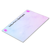 ブルーパープルグラデーションエンジェルおもしろいキャットキッズスケッチ ノートパッド (アングル)