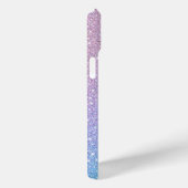 ブルーパープルグラデーショングリッターパーソナライズされた Case-Mate iPhoneケース (裏面 / 右)