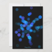 ブルーパープルグラマーライトテーマスイート16誕生日 招待状 (裏面)