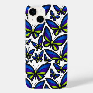 ブルーパープルグリーンウィングズ今すぐ Case-Mate iPhone 14ケース