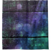 ブルーパープルグリーンライト抽象芸術シャワーカーテン シャワーカーテン (正面)