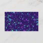 ブルーパープルグリーン（ばちゃばちゃ）跳ねる名刺 名刺 (裏面)