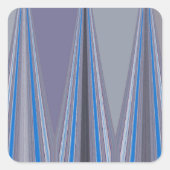 ブルーパープルグレーシェブロンアートプリント スクエアシール (正面)