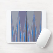 ブルーパープルグレーシェブロンアートプリント マウスパッド (マウス)