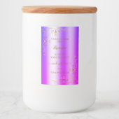 ブルーパープルシメリ華美金ゴールド製品ラベル フードラベル (正面)