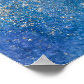 ブルーパープルシルバーウォーター色が好き ポスター (角)