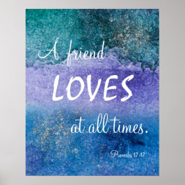 ブルーパープルシルバーウォーター色が好き ポスター