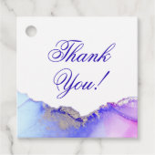 ブルーパープルシルバー結婚の感謝 フェイバータグ (正面)