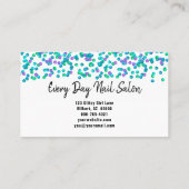 ブルーパープルシークインズラージ文字爪、 ネイルカスタム 名刺 (裏面)