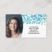 ブルーパープルシークインズラージ文字爪、 ネイルカスタム 名刺 (裏面)