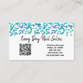 ブルーパープルシークンズラージ文字爪、 ネイルカスタムブシン 名刺 (裏面)