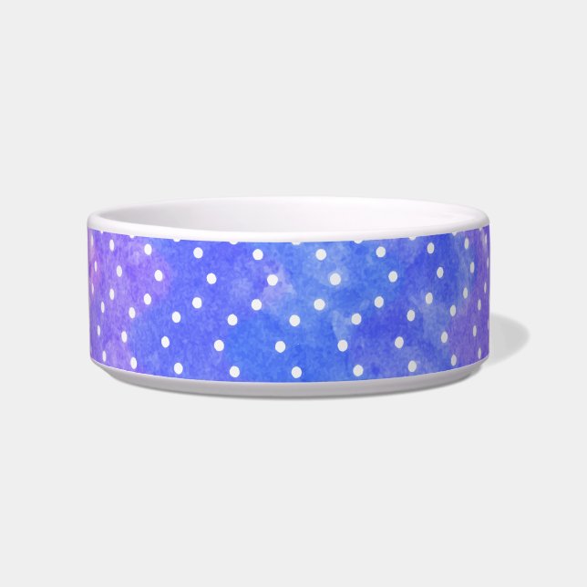 ブルーパープルスターリーナイトスカイ銀河系ウォーターカラー ボウル (正面)