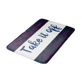 ブルーパープルスパークルトリムのバスマットから取り出す バスマット (アングル)