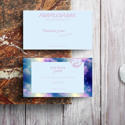 ブルーパープルスモールビジネス サンキューカード