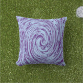 ブルーパープルスワール抽象芸術パタースタイリッシュンカスタム アウトドアクッション (芝生)