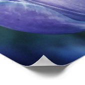 ブルーパープルチューリップフォトグラフィックプリント ポスター (角)