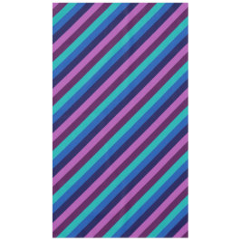 ブルーパープルティール（緑がかった色）ストライプズラージテーブルクロス テーブルクロス