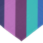 ブルーパープルティール（緑がかった色）ストライプズラージテーブルクロス テーブルクロス (アングル)