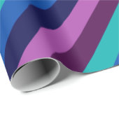 ブルーパープルティール（緑がかった色）ストライプ紙 ラッピングペーパー (ロールコーナー)