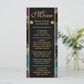 ブルーパープルティール（緑がかった色）金ゴールドグリッターアゲ結婚ート メニュー (スタンド正面)