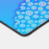 ブルーパープルデザインお名前デスクマット デスクマット (コーナー)