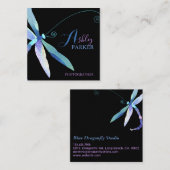 ブルーパープルトンボ スクエア名刺 (正面/裏面)