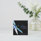 ブルーパープルトンボ スクエア名刺 (スタンド正面)