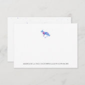 ブルーパープルドイツシェパード水彩画 (正面/裏面)