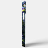 ブルーパープルナウチラスのスパイラルフローラフラクタルパターン Case-Mate iPhoneケース (裏面 / 右)