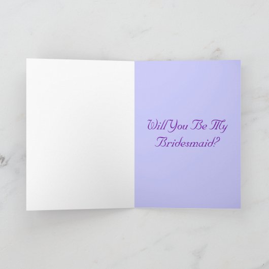 ブルーパープルバラは私の花嫁になる 招待状 (内部)