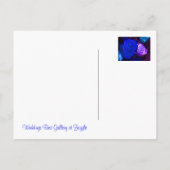 ブルーパープルバラ日付の保存 案内ポストカード (裏面)