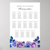 ブルーパープルバラ。の結婚座席表14表 ポスター (正面)