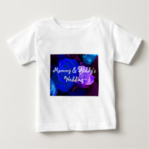 ブルーパープルバラ ベビーTシャツ