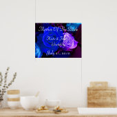 ブルーパープルバラ ポスター (キッチン)