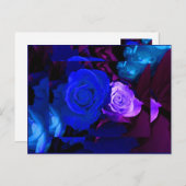 ブルーパープルバラ ポストカード (正面/裏面)
