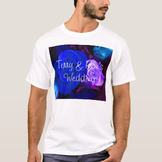 ブルーパープルバラ Tシャツ