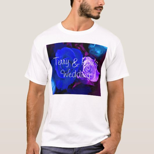 ブルーパープルバラ Tシャツ (正面)
