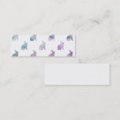 ブルーパープルパステルウォーターカラーバニーバックグラウンド スキニー名刺 (正面/裏面)