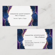 ブルーパープルパーソナライズされたアクア金ゴールド静脈瑪瑙