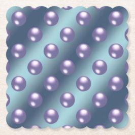 ブルーパープルパールコースターセット ペーパーコースター